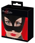 Bad Kitty Maska Kocia Głowa Nubukowy Czarny PU Otwory na Oczy i Usta Bad Kitty
