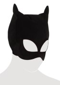Bad Kitty Maska Kocia Głowa Nubukowy Czarny PU Otwory na Oczy i Usta Bad Kitty