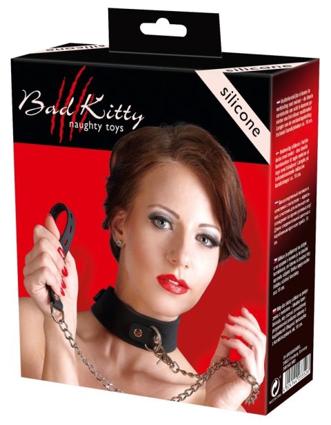 Bad Kitty Obroża silikonowa czarna z metalowym zapięciem 63 cm Bad Kitty Bad Kitty Obroża silikonowa czarna z metalowym zapięciem 63 cm Bad Kitty