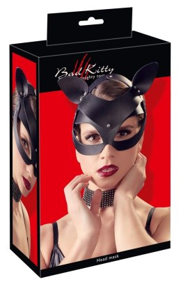Bad Kitty maska z uszami i ćwiekami, regulowana imitacja skory Bad Kitty