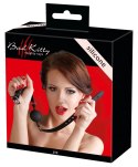 Bad Kitty - silikonowy knebel czarny z otworami, średni, O3,5 cm Bad Kitty