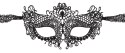 Cottelli Accessoires maska koronkowa na oczy wiązana czarna Cottelli ACCESSOIRES