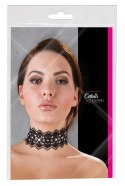 Cottelli Accessories naszyjnik czarny haftowany z perełkami i dżetami 36cm Cottelli ACCESSOIRES
