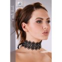 Cottelli Accessories naszyjnik czarny haftowany z perełkami i dżetami 36cm Cottelli ACCESSOIRES