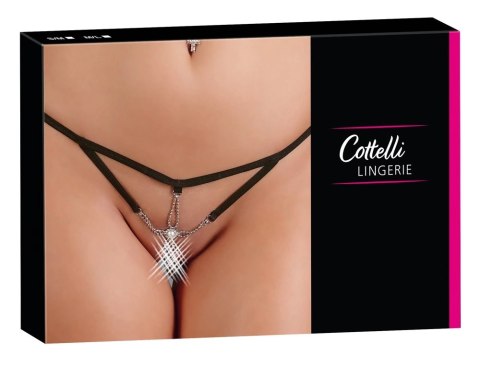 Cottelli Collection Stringi Strappy z Srebrnymi Ozdobami M/L Cottelli LINGERIE