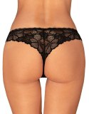Obsessive Serafia stringi czarne XL/2XL koronka biżuteryjny detal Obsessive Obsessive Serafia stringi czarne XL/2XL koronka biżuteryjny detal Obsessive