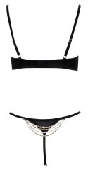 Cottelli Collection Zestaw Bielizny Czarny 75B/S ze Złotymi Łańcuszkami Cottelli LINGERIE
