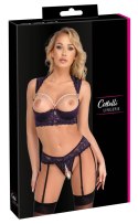 Cottelli Lingerie Komplet 2-częściowy Fioletowa Koronka Perły 75B/S Cottelli LINGERIE