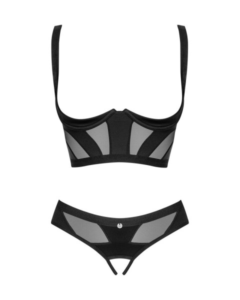 Obsessive Amoria Black Chic Komplet z Otwartym Biustonoszem XS/S Obsessive Obsessive Amoria Black Chic Komplet z Otwartym Biustonoszem XS/S Obsessive