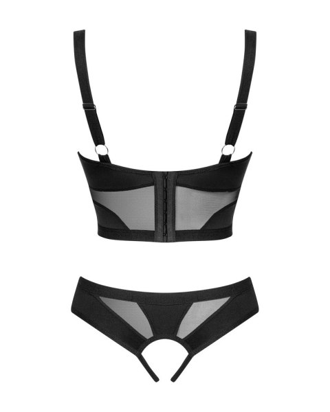 Obsessive Amoria Black Chic Komplet z Otwartym Biustonoszem XS/S Obsessive Obsessive Amoria Black Chic Komplet z Otwartym Biustonoszem XS/S Obsessive