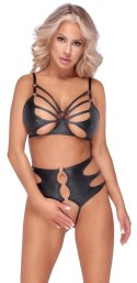 Cottelli LINGERIE Komplet Matowy Czarny XL z Elastycznymi Paskami Cottelli LINGERIE