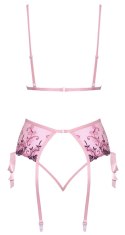 Kissable 3-częściowy komplet bielizny kwiatowy rożowy L/XL Kissable Kissable 3-częściowy komplet bielizny kwiatowy rożowy L/XL Kissable