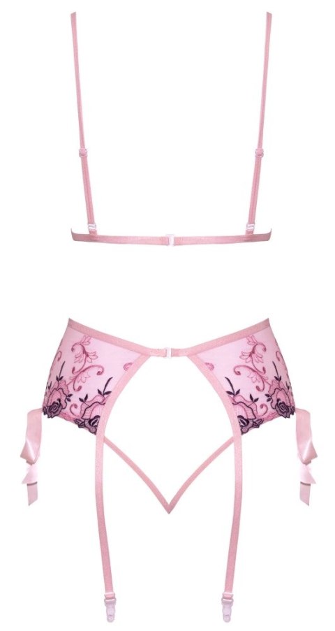 Kissable 3-częściowy komplet bielizny kwiatowy rożowy L/XL Kissable Kissable 3-częściowy komplet bielizny kwiatowy rożowy L/XL Kissable