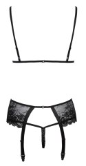 Kissable Komplet Koronkowy 3-częściowy Czarny S/M z Regulacją Kissable Kissable Komplet Koronkowy 3-częściowy Czarny S/M z Regulacją Kissable