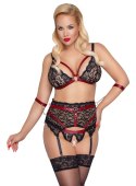 Cottelli Bondage komplet koronkowy 3-częściowy, czarny, rozmiar 4XL Cottelli BONDAGE