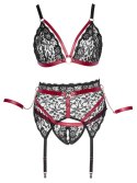 Cottelli Bondage komplet koronkowy 3-częściowy, czarny, rozmiar 4XL Cottelli BONDAGE