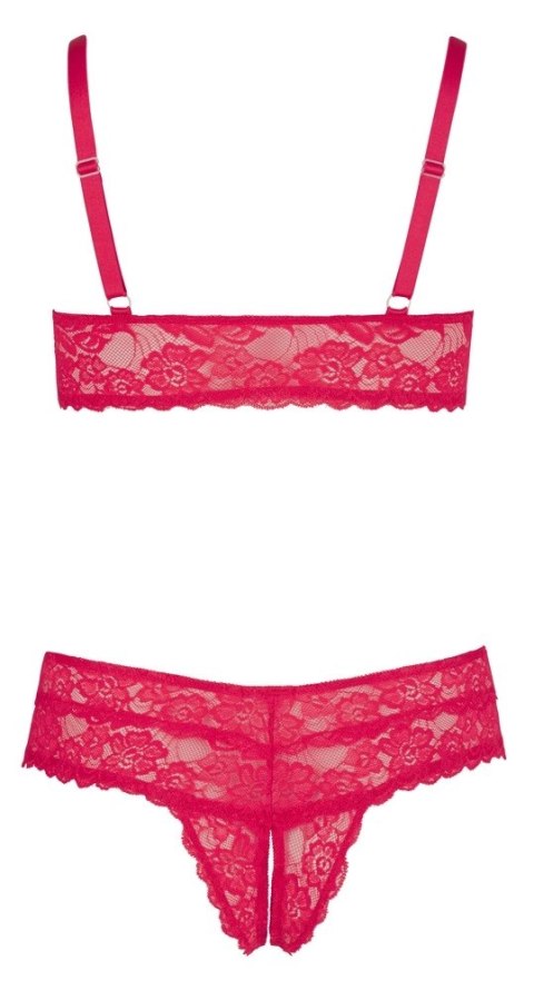 Cottelli Curves Komplet Bielizny Koronka Czerwony XL Bez Zapięcia Cottelli CURVES Cottelli Curves Komplet Bielizny Koronka Czerwony XL Bez Zapięcia Cottelli CURVES