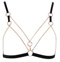 Cottelli Lingerie komplet L - biustonosz z łańcuszkami i koronka, rożowe złoto Cottelli LINGERIE