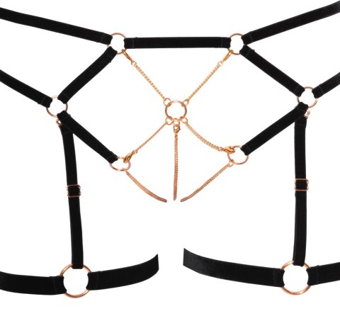 Cottelli Lingerie komplet L - biustonosz z łańcuszkami i koronka, rożowe złoto Cottelli LINGERIE Cottelli Lingerie komplet L - biustonosz z łańcuszkami i koronka, rożowe złoto Cottelli LINGERIE