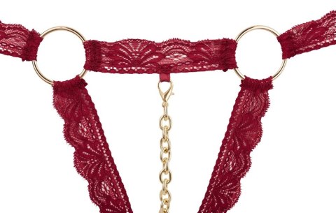 Cottelli Lingerie komplet koronkowy czerwony z elementami metalowymi S/M Cottelli LINGERIE Cottelli Lingerie komplet koronkowy czerwony z elementami metalowymi S/M Cottelli LINGERIE