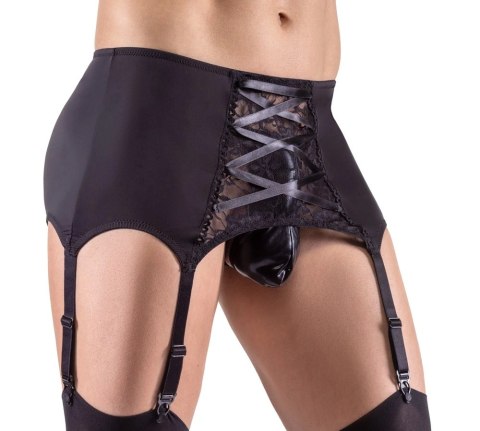 Svenjoyment Pas do Pończoch Męski Czarny Koronkowy 2XL Komfortowy Svenjoyment Svenjoyment Pas do Pończoch Męski Czarny Koronkowy 2XL Komfortowy Svenjoyment