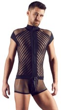Svenjoyment Body Mesh L Męskie Czarny Zamek Krotkie Rękawy Svenjoyment