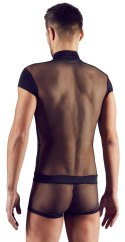 Svenjoyment Body Mesh L Męskie Czarny Zamek Krotkie Rękawy Svenjoyment