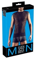 Svenjoyment Top Mesh Czarny L - Bezrękawnik Męski z Matowymi Wstawkami Svenjoyment