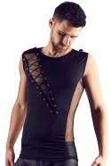 Svenjoyment Top męski czarny XL z siateczką i sznurowaniem Svenjoyment