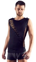 Svenjoyment Top męski czarny XL z siateczką i sznurowaniem Svenjoyment