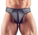 Svenjoyment Stringi Męskie Neopren Look z Błyszczącym Zamkiem L Svenjoyment