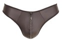 Svenjoyment Stringi Męskie Neopren Look z Błyszczącym Zamkiem L Svenjoyment