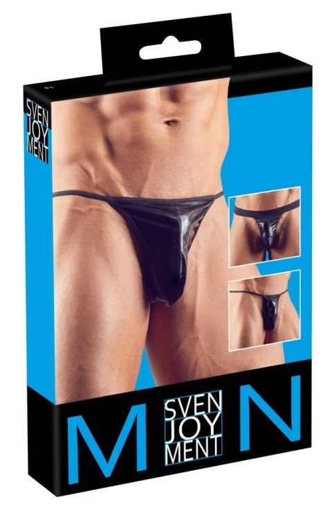 Svenjoyment Zestaw 3 Par Stringow Męskich Czarny Wetlook S-L Svenjoyment