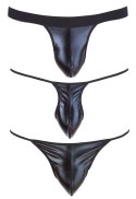Svenjoyment Zestaw 3 Par Stringow Męskich Czarny Wetlook S-L Svenjoyment