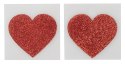 Cottelli Accessoires - Samoprzylepne Naklejki Serduszka Czerwone 1 para Cottelli ACCESSOIRES
