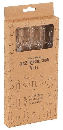 Orion Brand - Szklane słomki do drinkow 21,5 cm zestaw 4 szt. Orion Brand