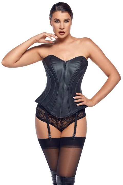 ZADO Gorset skorzany czarny z paskami do pończoch 2XL model Nappa ZADO ZADO Gorset skorzany czarny z paskami do pończoch 2XL model Nappa ZADO