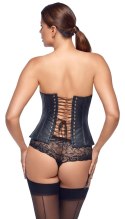 ZADO Gorset skorzany czarny z paskami do pończoch 2XL model Nappa ZADO