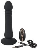 Black Velvets Model 642220 Wibrator analny z pilotem 20 cm czarny Black Velvets