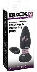 Black Velvets Rotacyjny korek analny z pilotem 14 cm czarny, 7 trybow Black Velvets Black Velvets Rotacyjny korek analny z pilotem 14 cm czarny, 7 trybow Black Velvets
