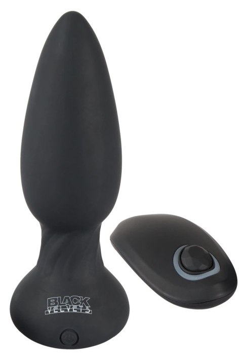 Black Velvets Rotacyjny korek analny z pilotem 14 cm czarny, 7 trybow Black Velvets Black Velvets Rotacyjny korek analny z pilotem 14 cm czarny, 7 trybow Black Velvets
