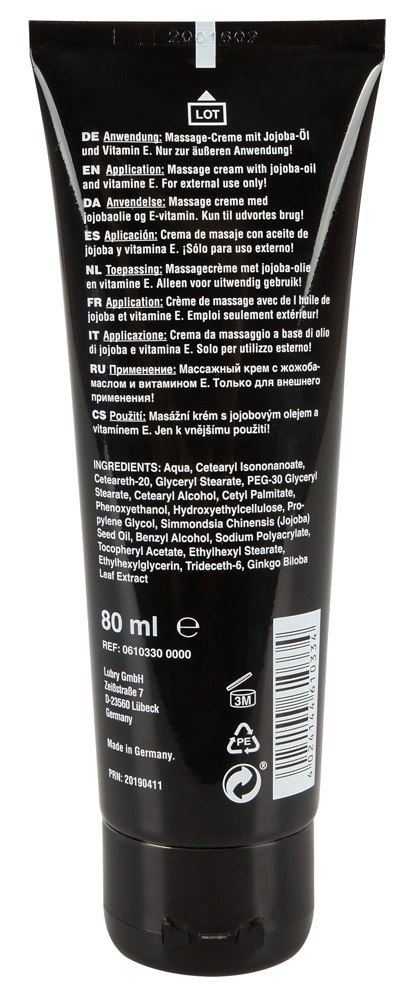 HOT XXL Vegan krem pielęgnacyjny z olejkiem jojoba 80 ml Penis XXL HOT XXL Vegan krem pielęgnacyjny z olejkiem jojoba 80 ml Penis XXL