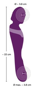 Javida Masażer Intymny 2w1 z Podwojnym Silnikiem, Fioletowy, 21,8 cm JAVIDA
