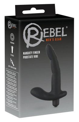 Rebel Wibrator Elastyczny Czarny do Masażu Prostaty i Punktu-G 13,8 cm Rebel
