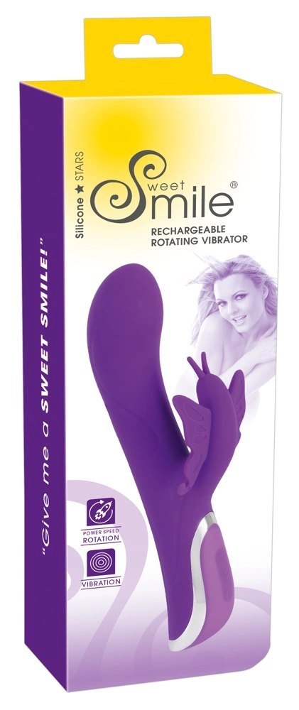 Sweet Smile Rotacyjny Motylek 10 trybow wibracji fioletowy 23cm Sweet Smile