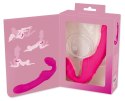 You2Toys Strapless Strap-On 2w1 Rożowy - Wibrujący, Bez Uprzęży, 21,8 cm Strapless Strap-On