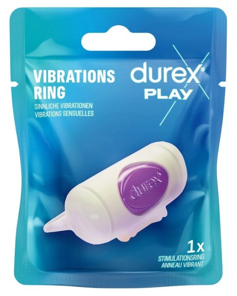 Durex Pleasure Ring - Wibrujący silikonowy pierścień jednorazowy Durex