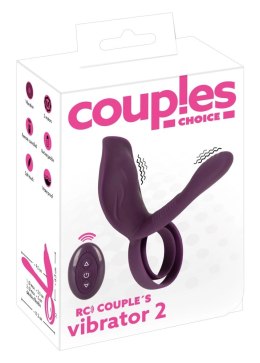 Couples Choice RC Couples Vibrator 2 - System dla par z pilotem, silikonowy Couples Choice