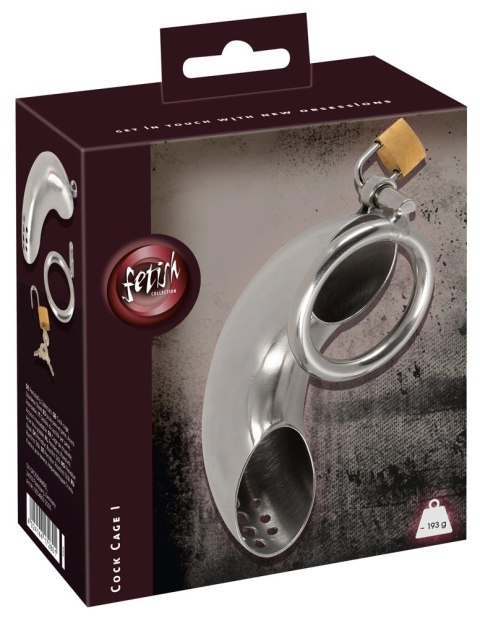 Fetish Collection Chastity Cage I - stalowa klatka z zamkiem, 13,5 cm Fetish Collection