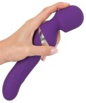 Javida Wand & Pearl - Masażer dwustronny fioletowy 24 cm ładowalny JAVIDA